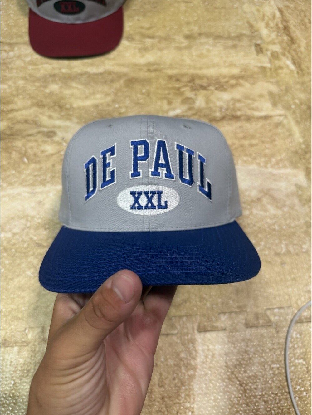 Vintage De Paul Blue Demons Annco XXL Snapback Hat Cap NCAA